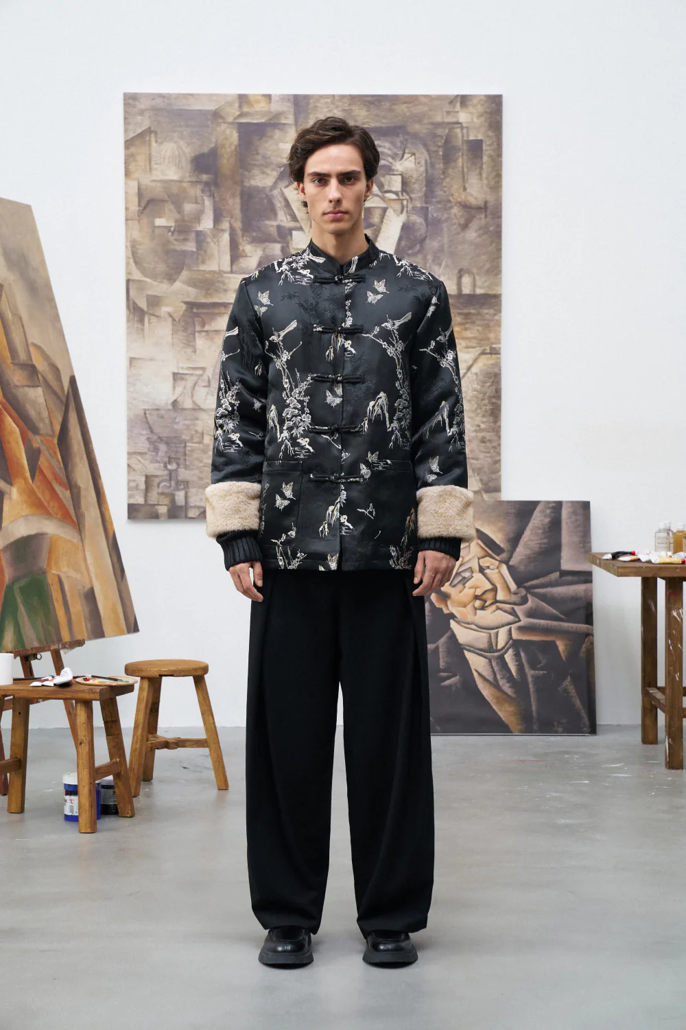 Embroidery Mandarin Coat - Image 4