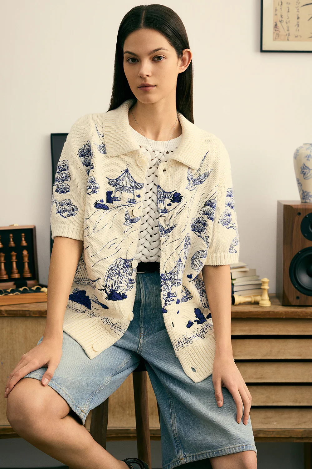 Fine China Embroidery Shirt - Image 5