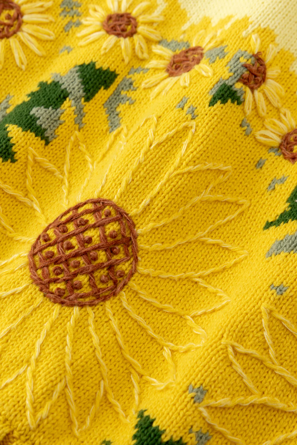 Intarsia Sunflower Cardigan - Image 10