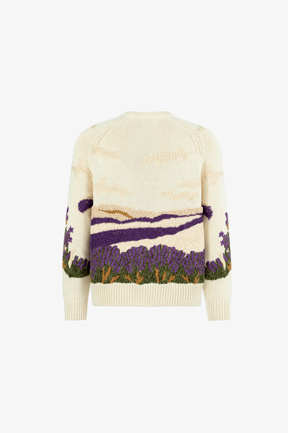 Lavender Field Hand Embroidery Sweater - Image 5