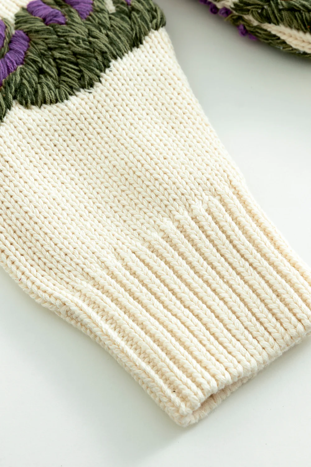 Lavender Field Hand Embroidery Sweater - Image 8