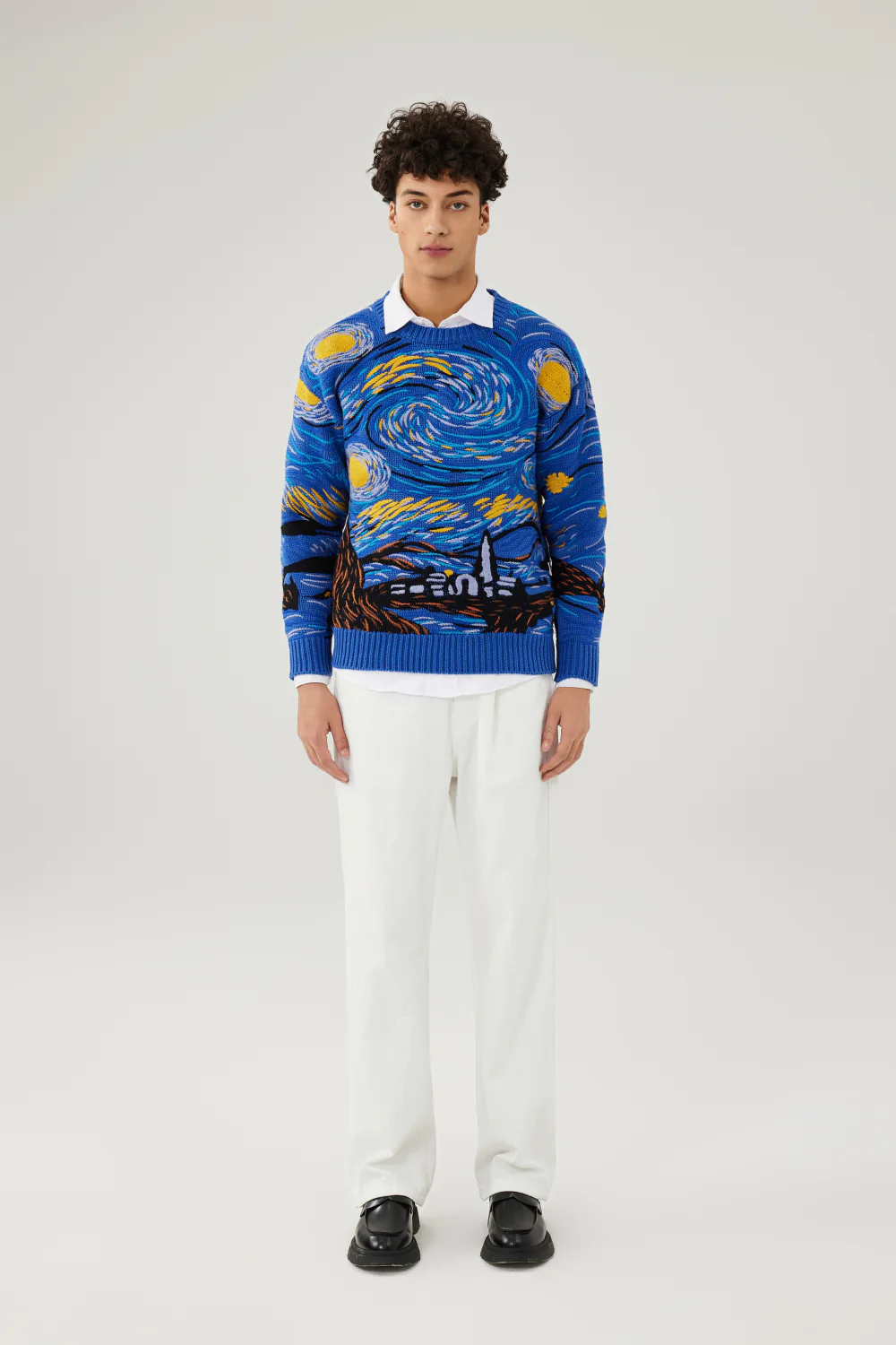 Starry Night Embroidery Sweater - Image 3