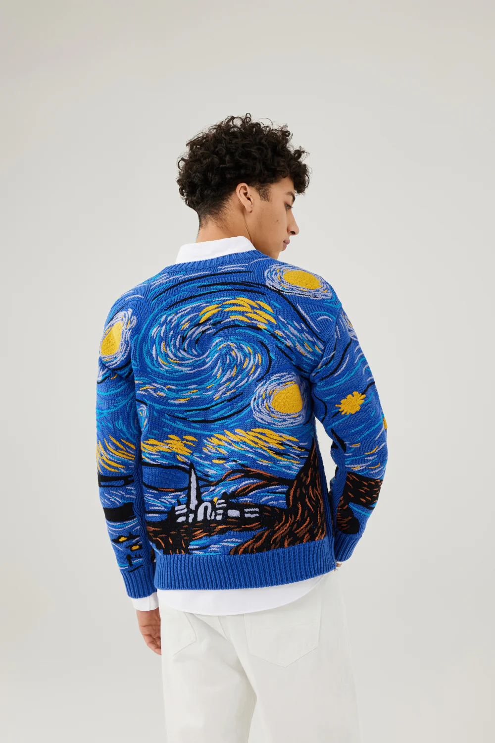Starry Night Embroidery Sweater - Image 5